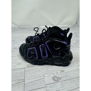 Nike Air More Uptempo Black Purple Sneakers Shoes Kids Size 11C